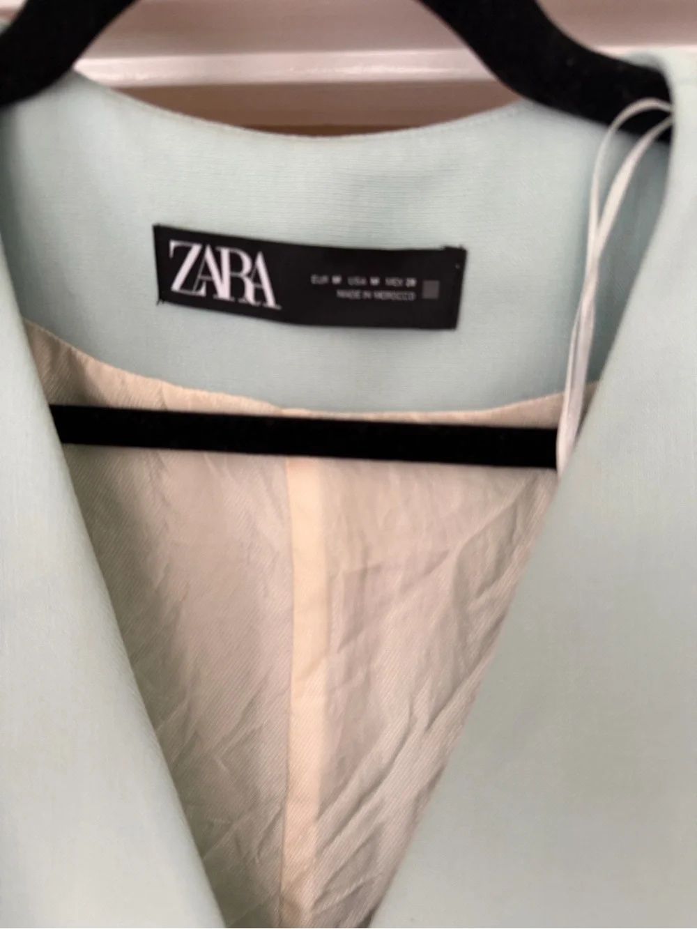 Zara light blue Sleeveless Blazer Vest Medium